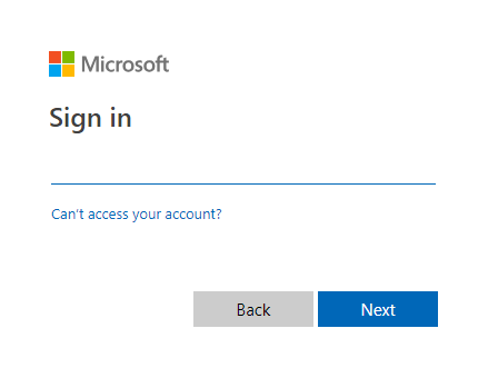 Microsoft Office 365 Sign In Screenshot